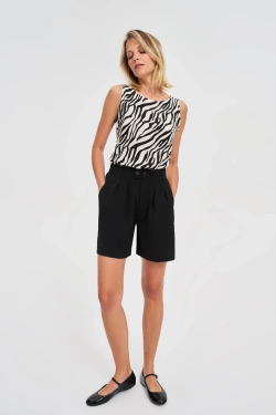 WOMEN'S SHORTS L-SH-4610 BLACK