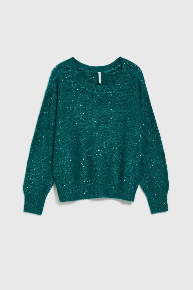 SWETER DAMSKI Z-SW-4557 D.GREEN-pakiet