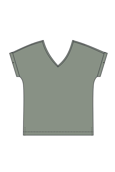 WOMEN'S TSHIRT L-TS-4703 OLIVE