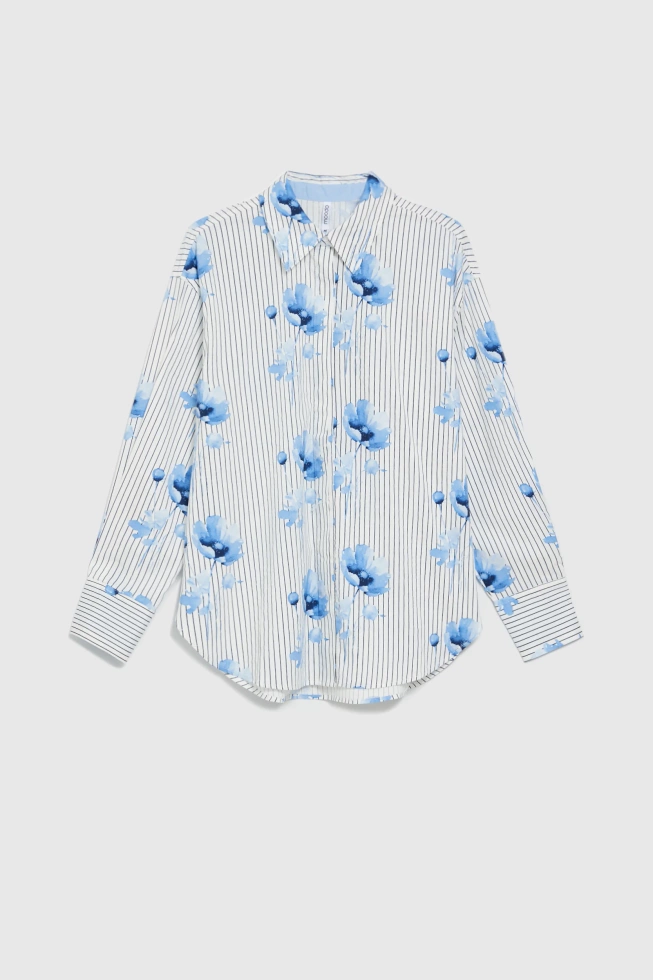 WOMEN'S SHIRT Z-KO-4810 WHITE_BLUE