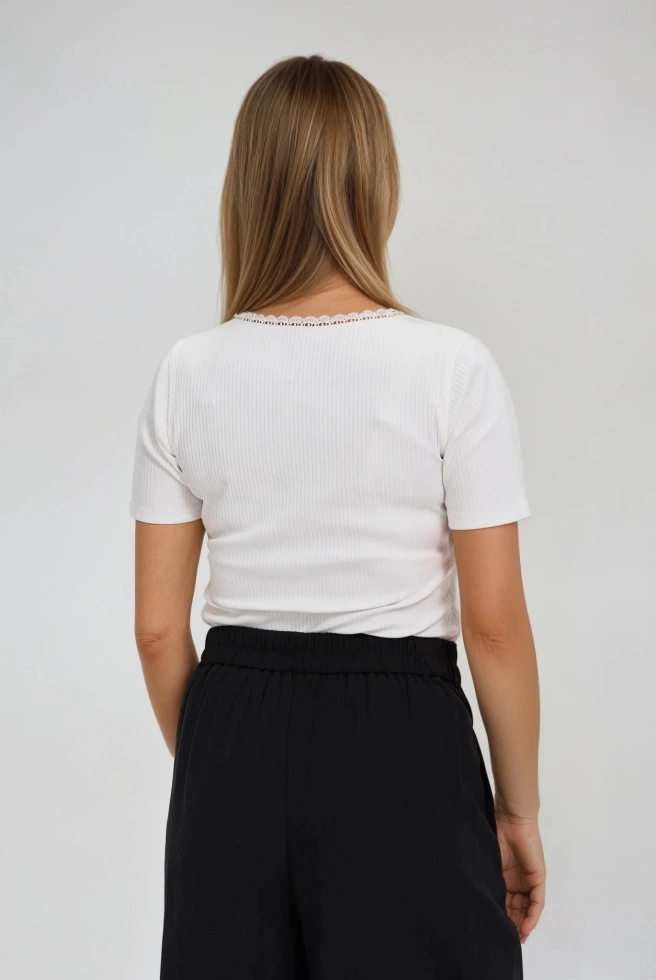 KOSZULKA DAMSKA L-TS-4741 OFF WHITE