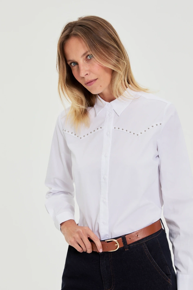 WOMEN'S SHIRT L-KO-4904 WHITE