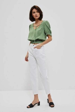 Jeansy mom fit L-JE-3715 WHITE