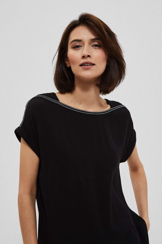 Plain viscose blouse