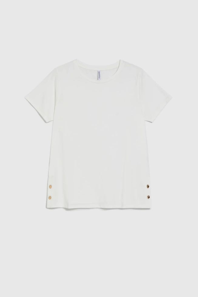 WOMEN'S TSHIRT L-TS-4913 OFF WHITE