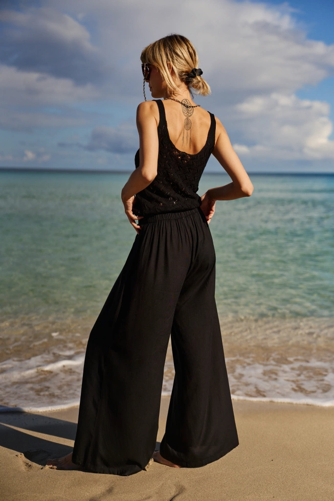 WOMEN'S PANTS L-SP-4628 BLACK-set
