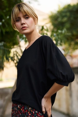 KOSZULKA DAMSKA L-TS-4658 BLACK