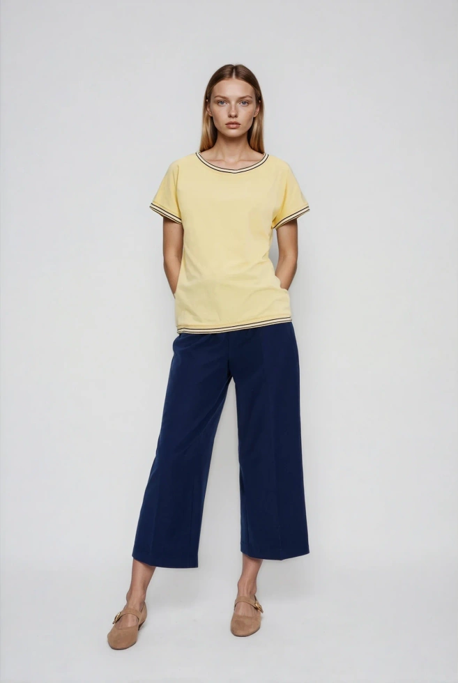 WOMEN'S TSHIRT L-TS-4927 L.YELLOW