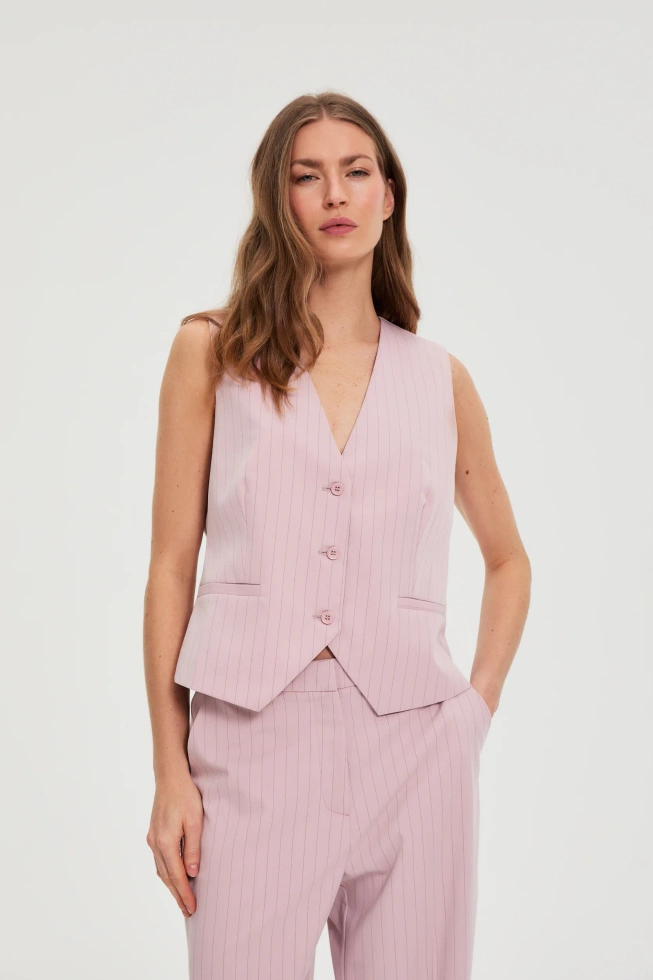 WOMEN'S BLAZER L-KA-4924 DUSTY PINK