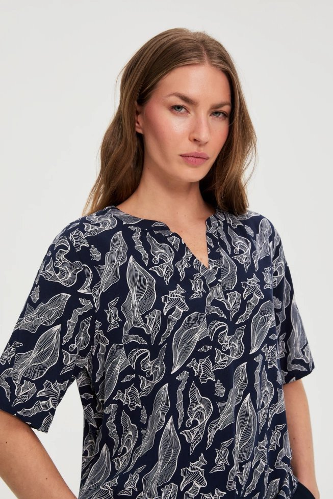 WOMEN'S SHIRT L-KO-4934 NAVY