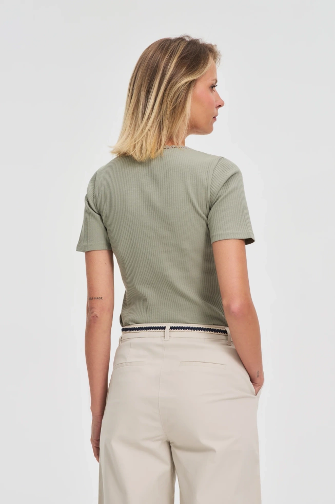 WOMEN'S T-SHIRT L-TS-4741 OLIVE