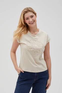 WOMEN'S TSHIRT L-TS-4644 L.BEIGE-set