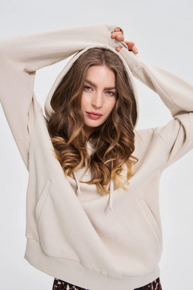 WOMEN'S SWEATSHIRT Z-BL-4822 L.BEIGE