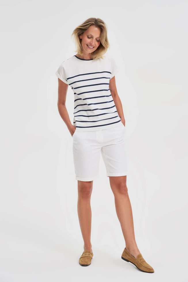 WOMEN'S SHORTS L-SH-4600 OFF WHITE-set