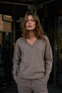 WOMEN'S SWEATER Z-SW-4871 COFFEE