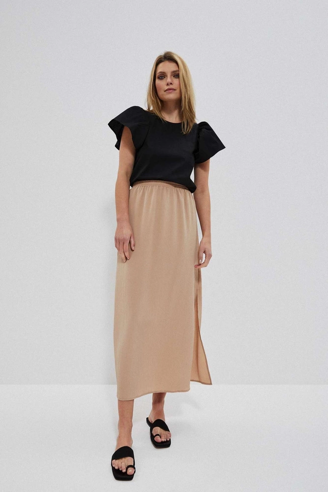 Maxi skirt in plain fabric