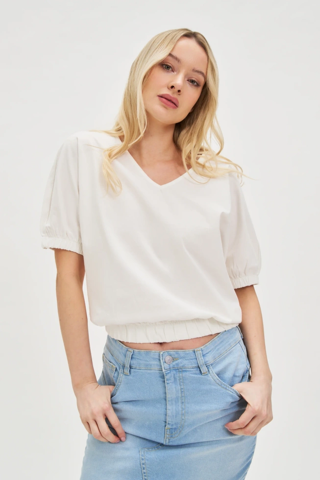 WOMEN'S TSHIRT L-TS-4619 OFF WHITE-set