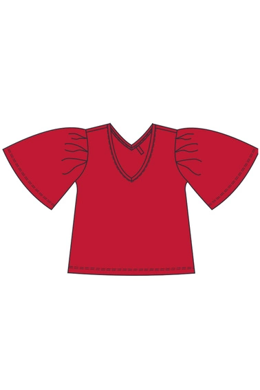 WOMEN'S TSHIRT L-TS-4705 RED