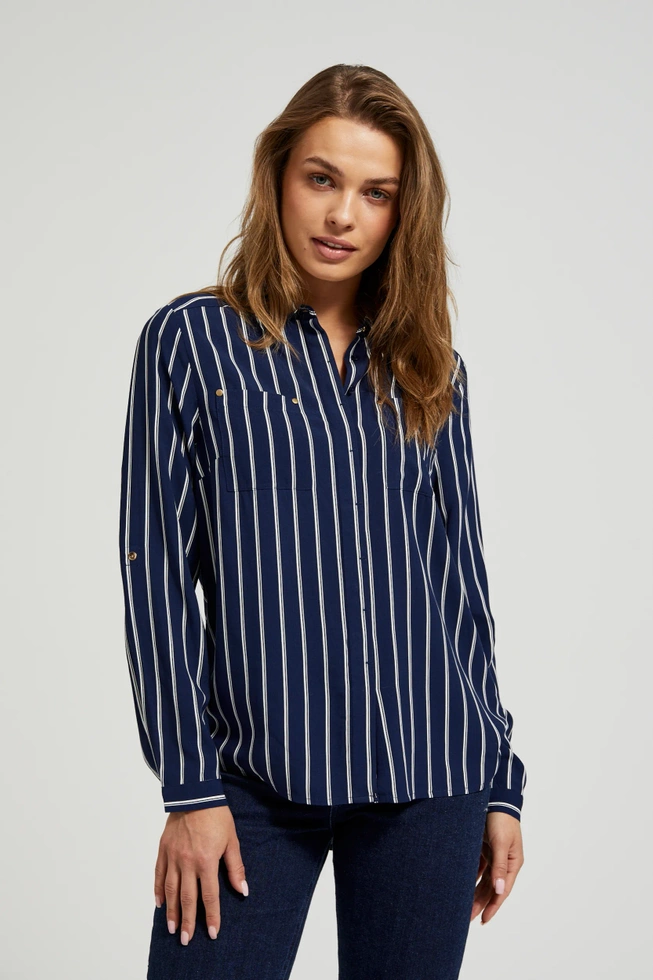 WOMEN'S SHIRT Z-KO-4515 NAVY