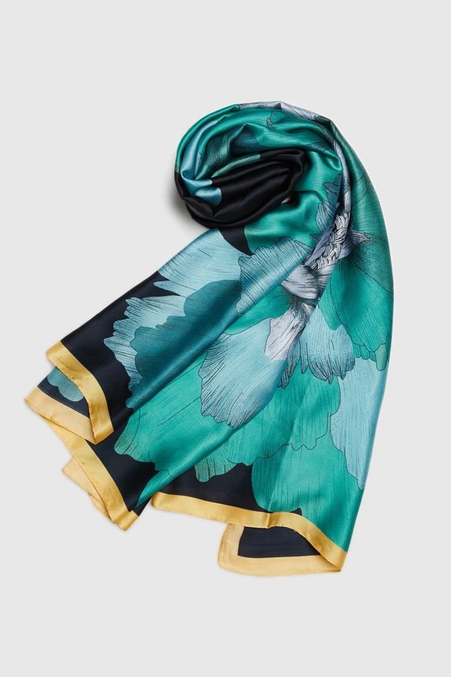 WOMEN'S SCARF L-SZ-4625 D.GREEN