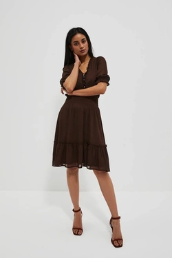 LADIES DRESS L-SU-4023 D.OAK