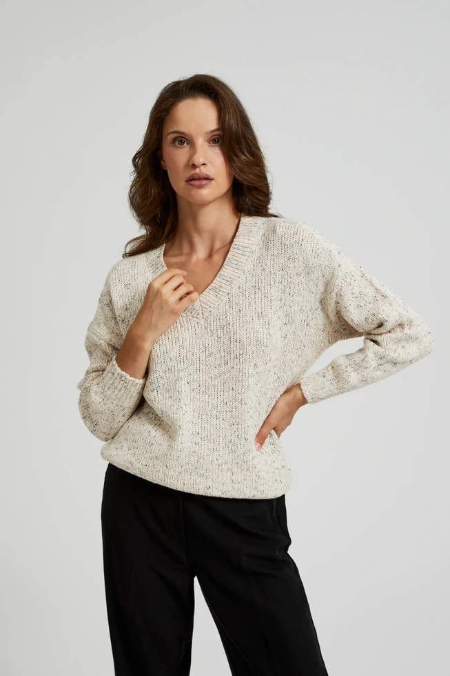 WOMEN'S SWEATER Z-SW-4501 L.BEIGE MEL