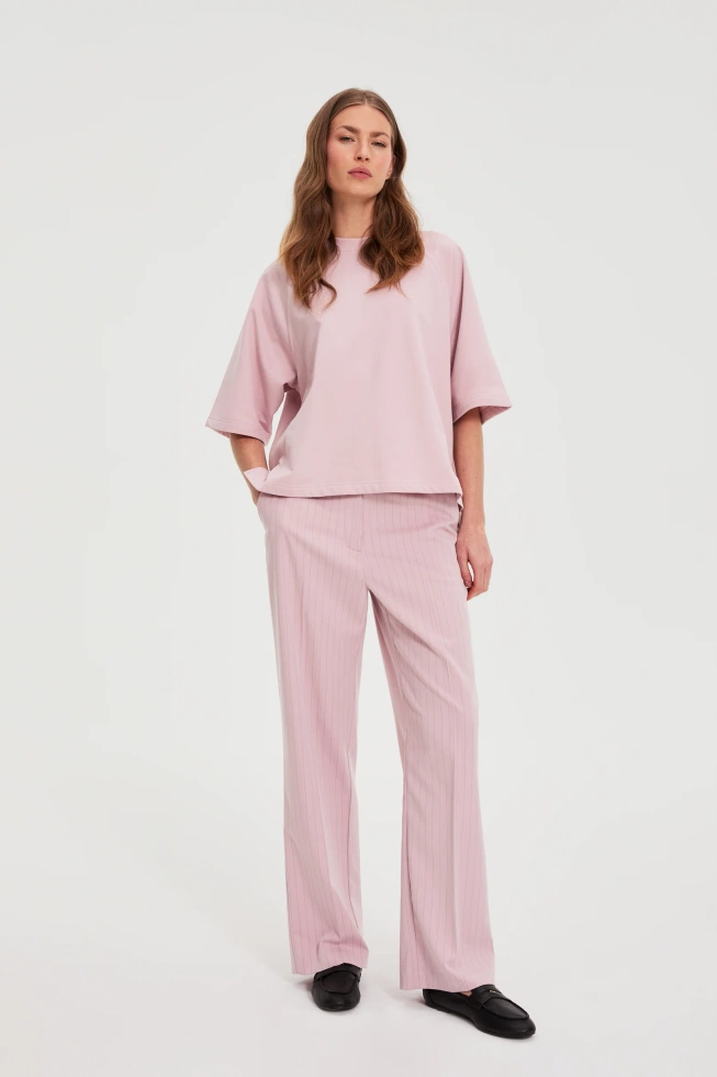 WOMEN'S SWEATSHIRT L-BL-4909 DUSTY PINK