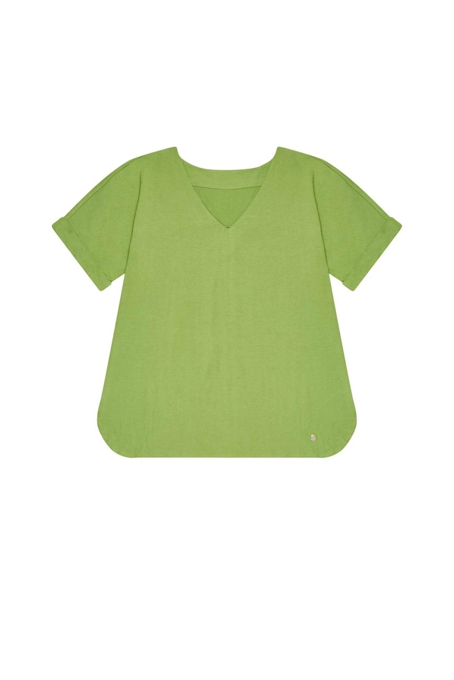 Plain V-neck t-shirt