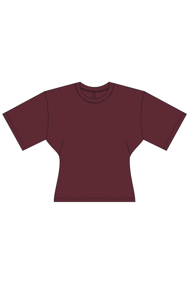 WOMEN'S TSHIRT L-TS-4990 BURGUNDY