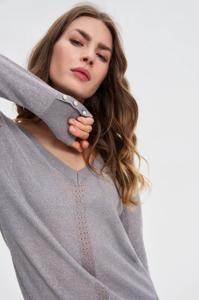 SWETER DAMSKI Z-SW-4807 L.GREY MEL