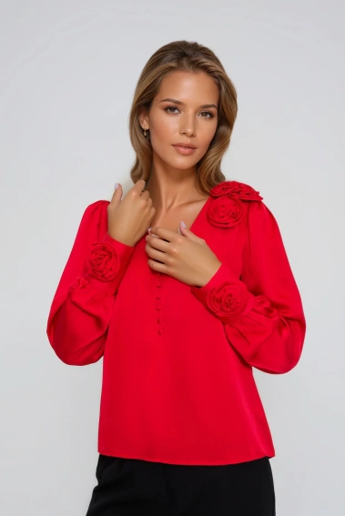 WOMEN'S SHIRT Z-KO-4834 RED