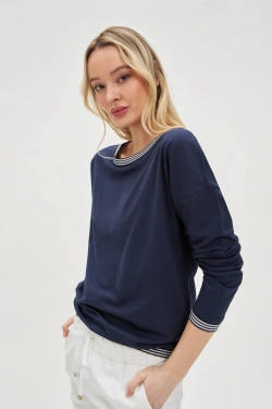 WOMEN'S LONGSLEEVE L-TS-4617 NAVY