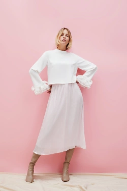 WOMEN'S SHIRT Z-KO-4529 OFF WHITE