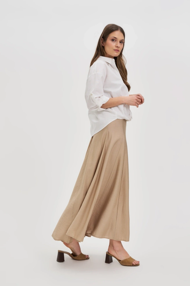 WOMEN'S SKIRT L-SC-4611 BEIGE-set