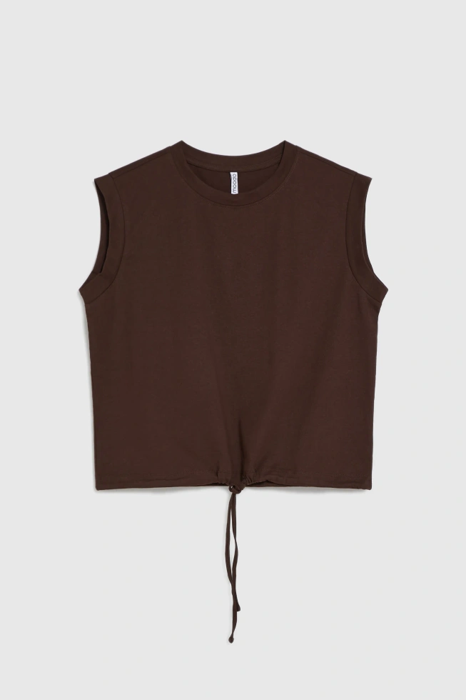 WOMEN'S TOP L-TS-5020 D.BROWN