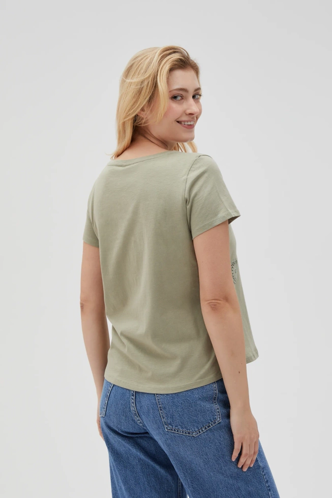 KOSZULKA DAMSKA L-TS-4643 OLIVE-pakiet