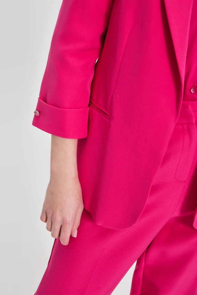 WOMEN'S BLAZER L-MR-4922 FUCHSIA