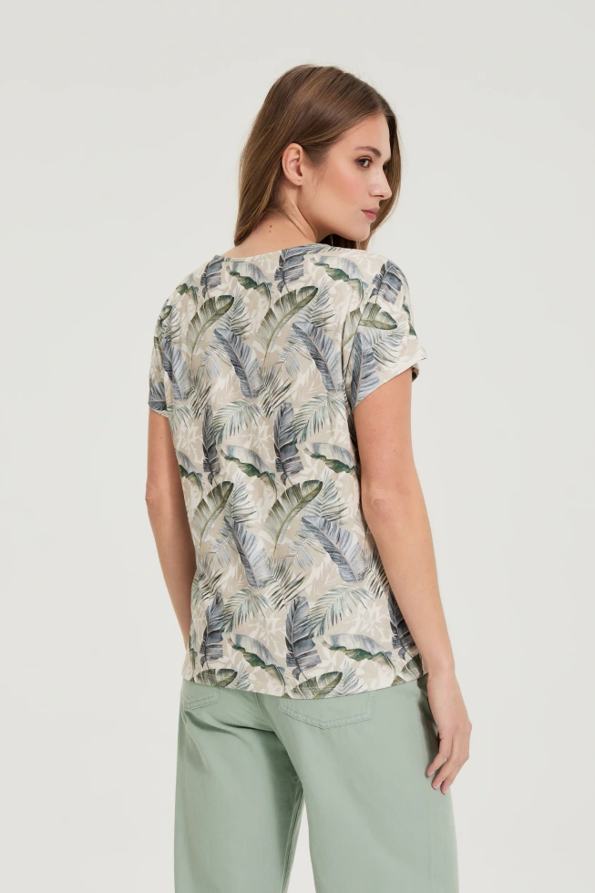 WOMEN'S TSHIRT L-TS-4938 L.BEIGE