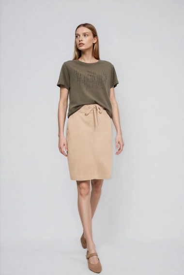 WOMEN'S SKIRT L-SC-4902 BEIGE