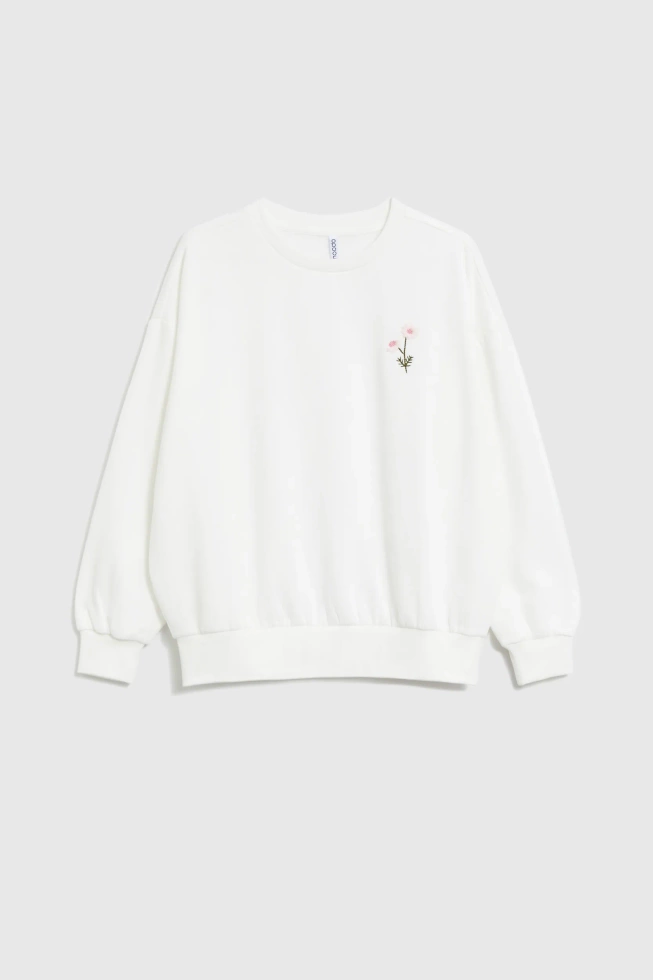 WOMEN'S SWEATSHIRT L-BL-4917 OFF WHITE-set