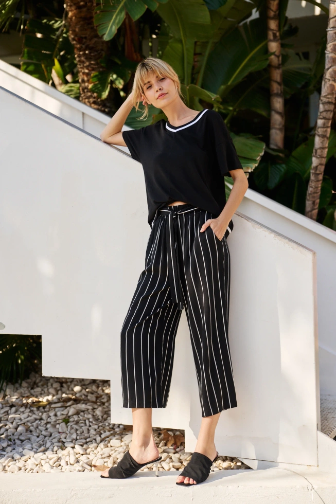WOMEN'S PANTS L-SP-4621 BLACK-set