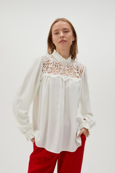 WOMEN'S SHIRT L-KO-4550 OFF WHITE