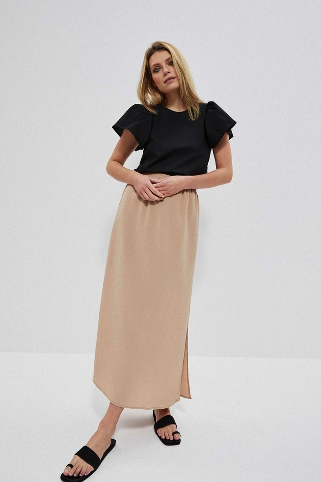 Maxi skirt in plain fabric