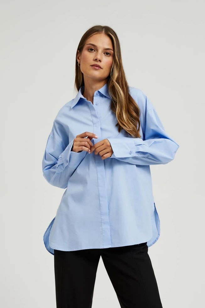 WOMEN'S SHIRT L-KO-4602 BLUE