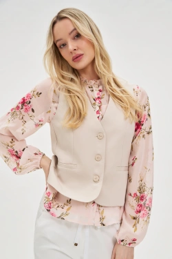 WOMEN'S JACKETS L-KA-4615 L.BEIGE-set