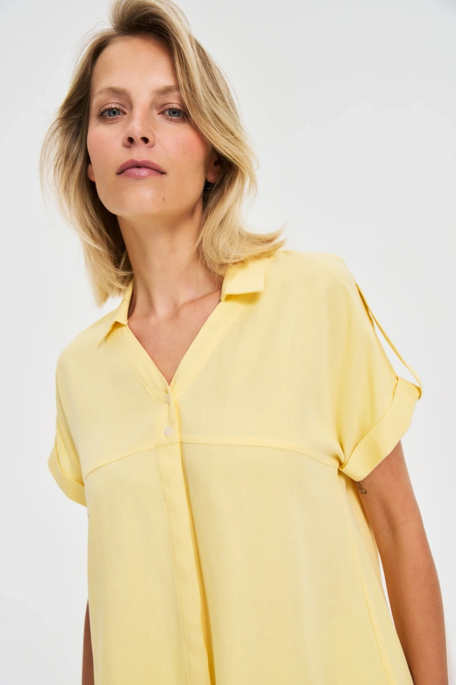 WOMEN'S SHIRT L-KO-4659 L.YELLOW