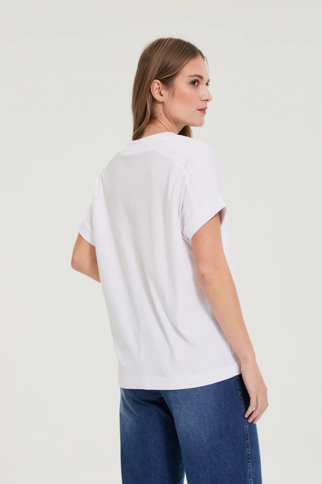 KOSZULKA DAMSKA L-TS-4942 WHITE