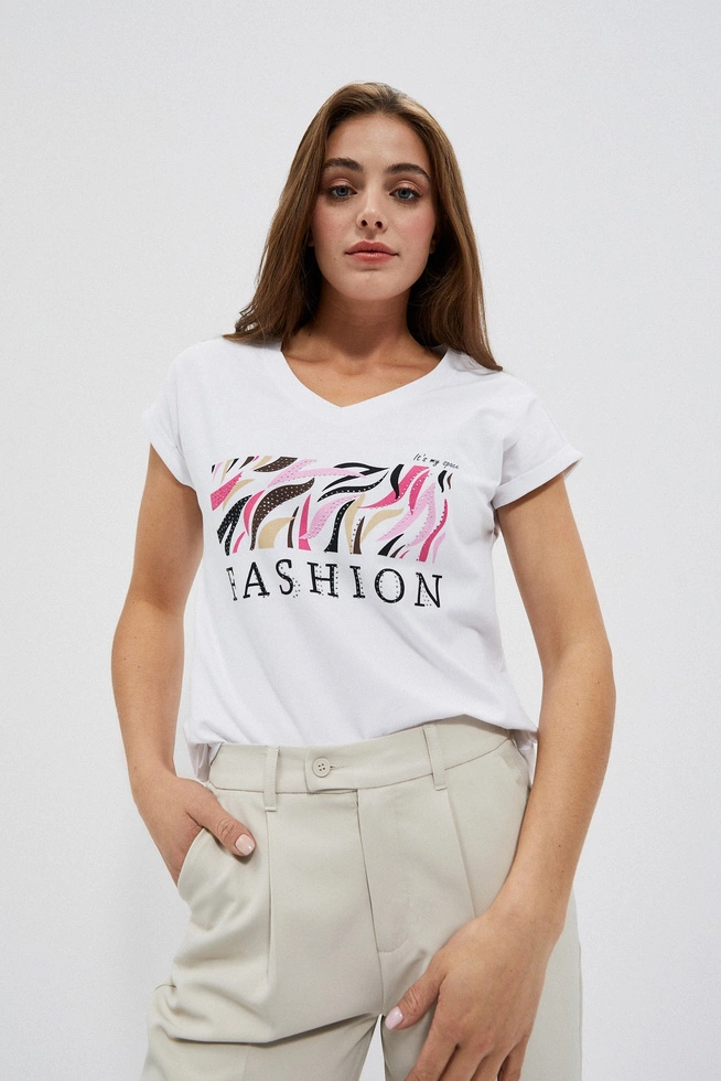 LADIES TSHIRT L-TS-4004 WHITE