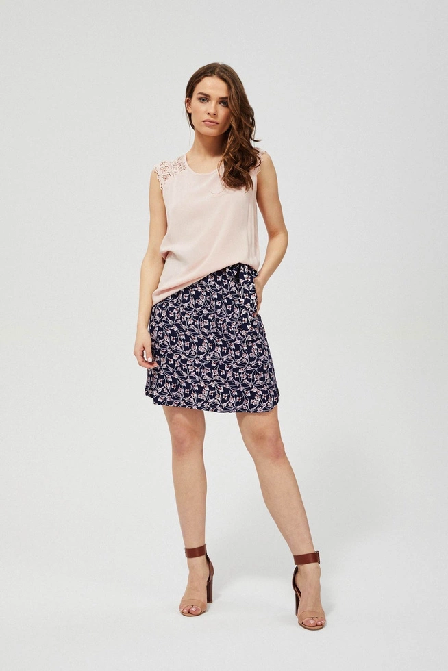 Viscose skirt with a print