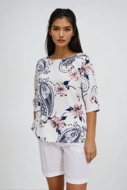 WOMEN'S SHIRT L-KO-4666 WHITE-set